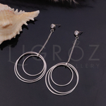 Load image into Gallery viewer, LIGROZ 925 Silver Triple Hoop Dangle Earrings for Women