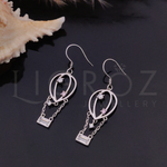 Load image into Gallery viewer, LIGROZ 925 Silver Dual Tone Long Drop Earrings for Women