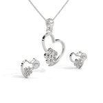 Load image into Gallery viewer, Complete 925 Sterling Silver Chain Pendant & Earring Set - Stylish & Feminine