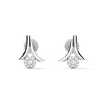 Load image into Gallery viewer, Silver Diamond In White Earrings