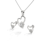 Load image into Gallery viewer, Complete 925 Sterling Silver Chain Pendant & Earring Set - Stylish & Feminine