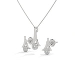 Load image into Gallery viewer, 925 Sterling Silver Pendant Necklace & Earring Set for Women - Elegant & Timeless