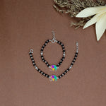 Load image into Gallery viewer, 925 Silver Kids Bracelet with Elephant Charm & Black Beads (Adjustable)