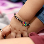 Load image into Gallery viewer, 925 Silver Kids Bracelet with Elephant Charm & Black Beads (Adjustable)