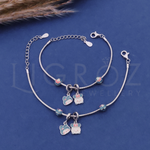 Load image into Gallery viewer, LIGROZ 925 Sterling Silver Adjustable Cute Charm Anklet for Girls