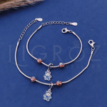 Load image into Gallery viewer, LIGROZ 925 Silver Teddy Charm Adjustable Bracelet for Girls