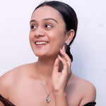 Load image into Gallery viewer, Elegant 925 Silver Pendant and Earrings