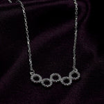 Load image into Gallery viewer, Silver Crystal Circles Pendant Necklace