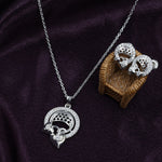 Load image into Gallery viewer, 925 Sterling Silver Necklace & Earrings Combo