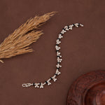 Load image into Gallery viewer, SilverBlack Bead Anklet with Accents Black Bead Bracelet
