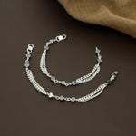 Load image into Gallery viewer, Silver Hart Stone Kids Nazariya Bracelet Set