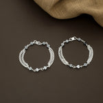 Load image into Gallery viewer, Silver Hart Stone Kids Nazariya Bracelet Set