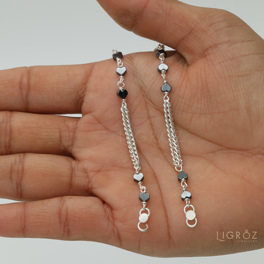 Silver Hart Stone Kids Nazariya Bracelet Set