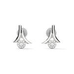 Load image into Gallery viewer, Silver Diamond In White  Earrings
