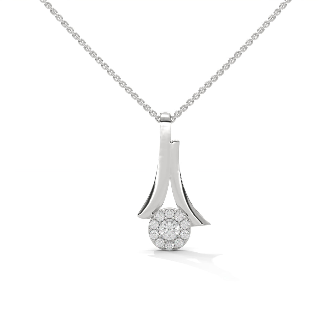 Silver Flower Pendant Necklace