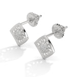 Load image into Gallery viewer, Silver Diamond Stud Earrings
