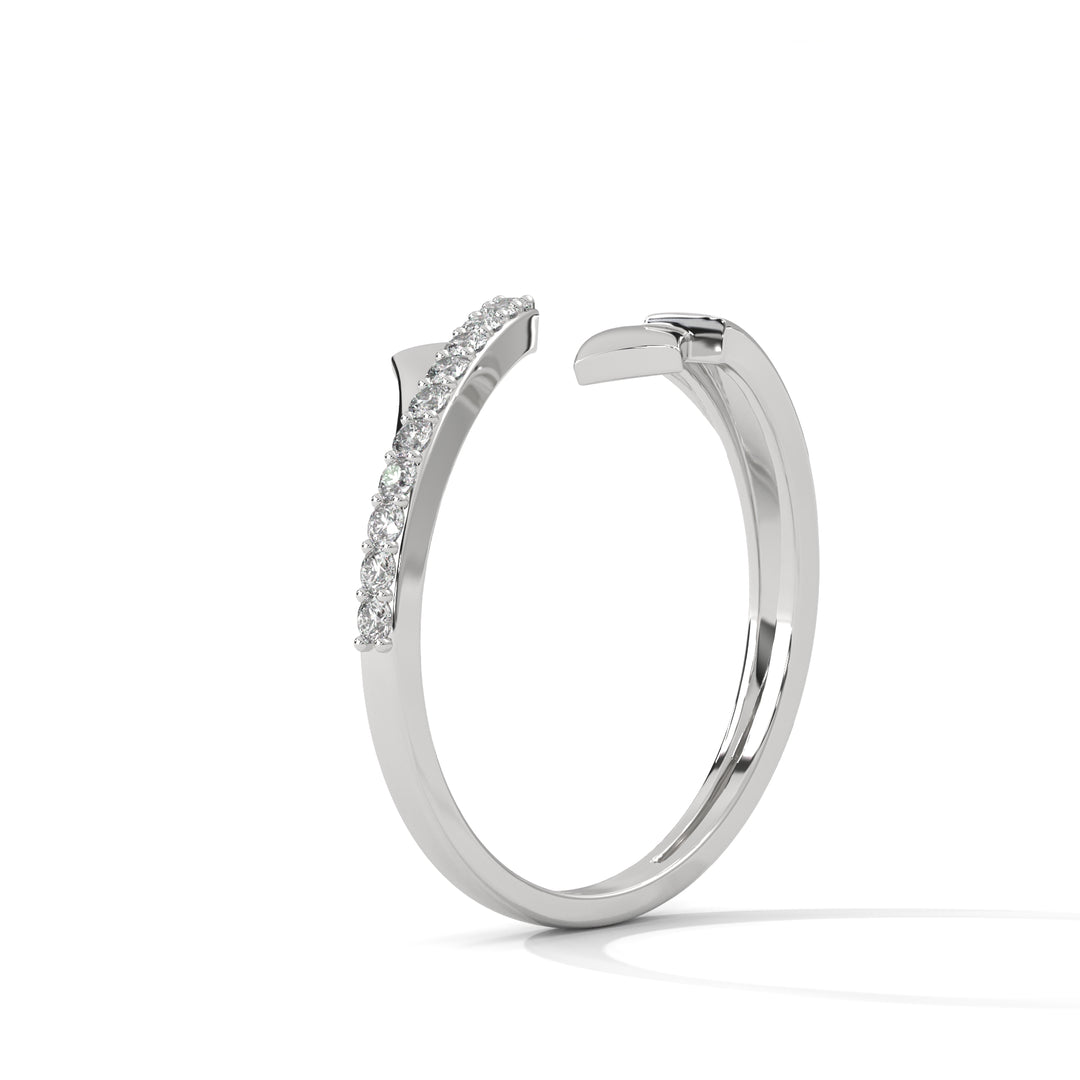 Silver Unique Diamond Ring