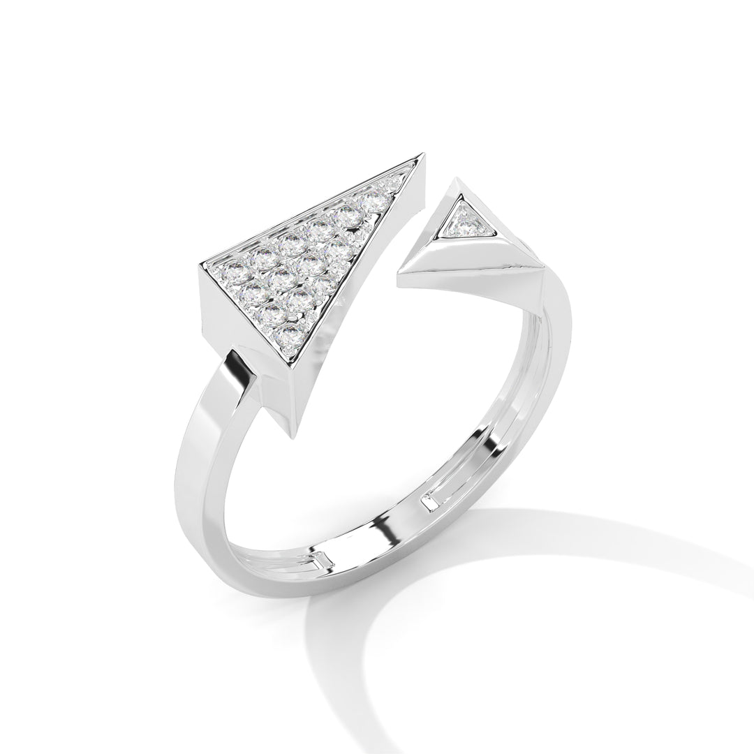 Silver Modern Diamond Ring