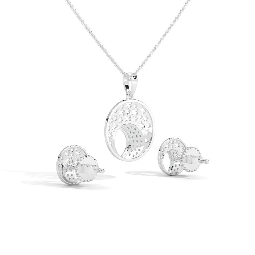 925 Silver Pendant & Earring Set for Women