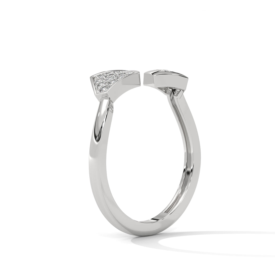 Silver Unique Diamond Ring