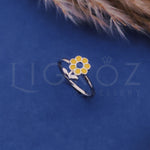 Load image into Gallery viewer, Ligroz 925 Silver Yellow Flower Ring for Kid&#39;s
