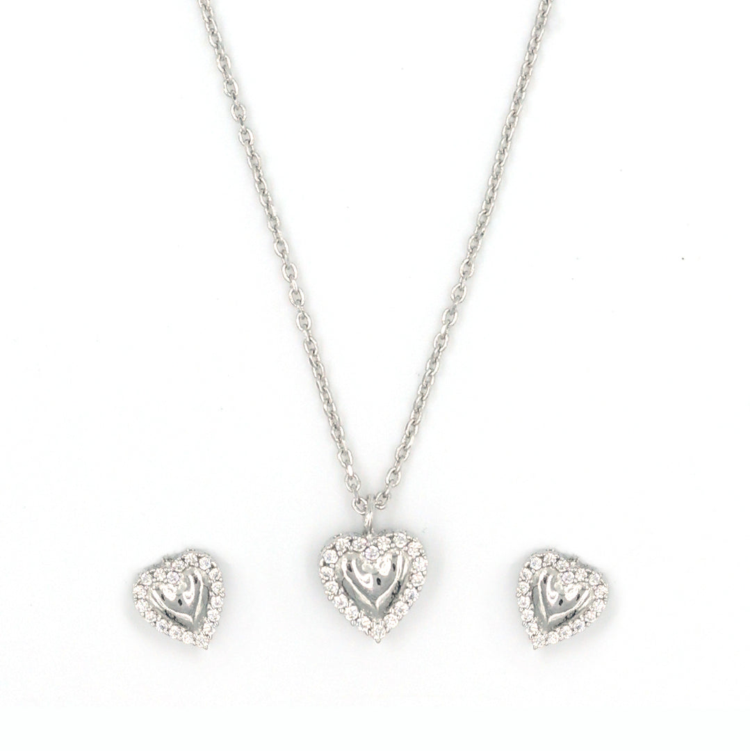 Beautifully Crafted 925 Sterling Silver Necklace with Earrings - Perfect for Special Occasions