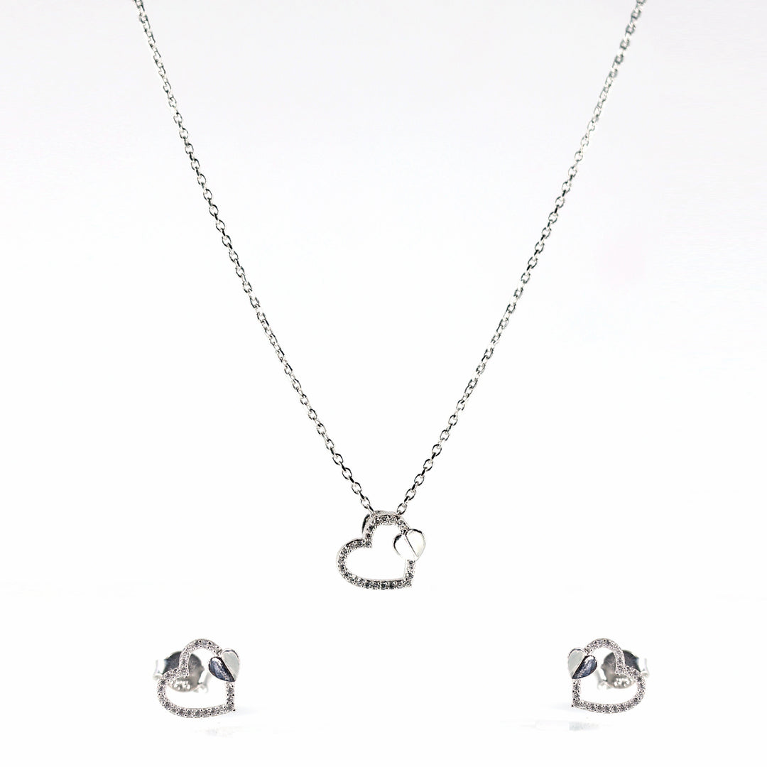 925 Silver Pendant & Earring Set for Women