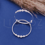 Load image into Gallery viewer, LIGROZ 925 Sterling Silver Adjustable Baby Bangles (Pair) | Beaded Classic Design
