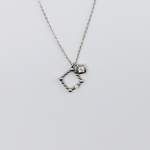 Load image into Gallery viewer, Silver Modern Diamond Pendant
