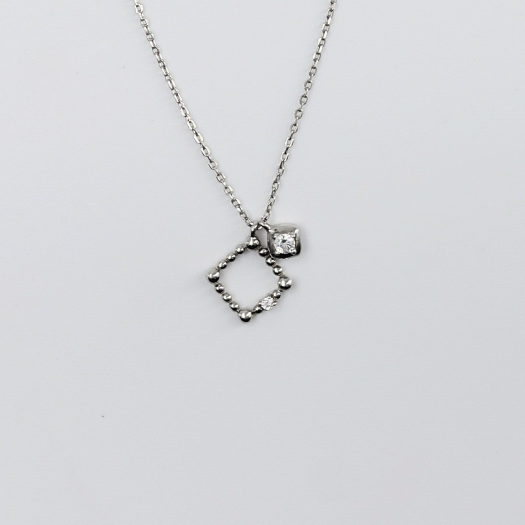 Silver Modern Diamond Pendant