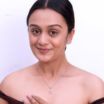 Load image into Gallery viewer, Luxury 925 Sterling Silver Chain Pendant with Matching Earrings - Perfect Gift
