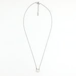 Load image into Gallery viewer, Silver Pearl and Crystal Halo Pendant Necklace
