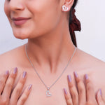 Load image into Gallery viewer, Luxury 925 Sterling Silver Chain Pendant with Matching Earrings - Perfect Gift
