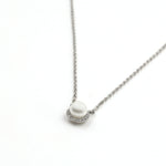 Load image into Gallery viewer, Silver Pearl and Crystal Halo Pendant Necklace
