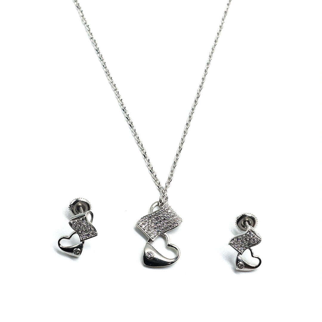 Women’s 925 Silver Jewelry Set - Pendant & Earrings