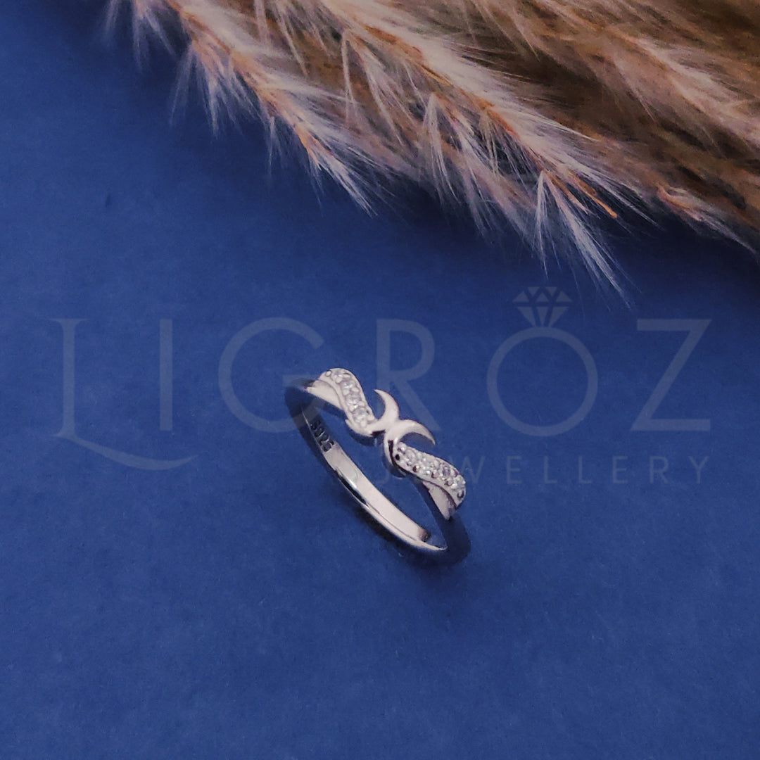 925 Silver Stylish Twist Design Ring for Kids