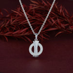 Load image into Gallery viewer, Silver Circle Pendant Necklace for Women
