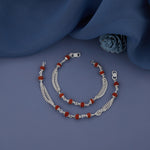 Load image into Gallery viewer, Silver and Rudraksha Kids Nazariya Bracele
