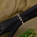 Load image into Gallery viewer, SilverBlack Bead Anklet with Accents  Black Bead Bracelet
