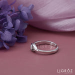 Load image into Gallery viewer, Silver Evil Eye Diamond Ring
