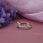 Load image into Gallery viewer, Silver Dual Heart Love Ring
