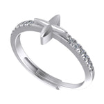 Load image into Gallery viewer, SIlver Accent Crystal Band Ring
