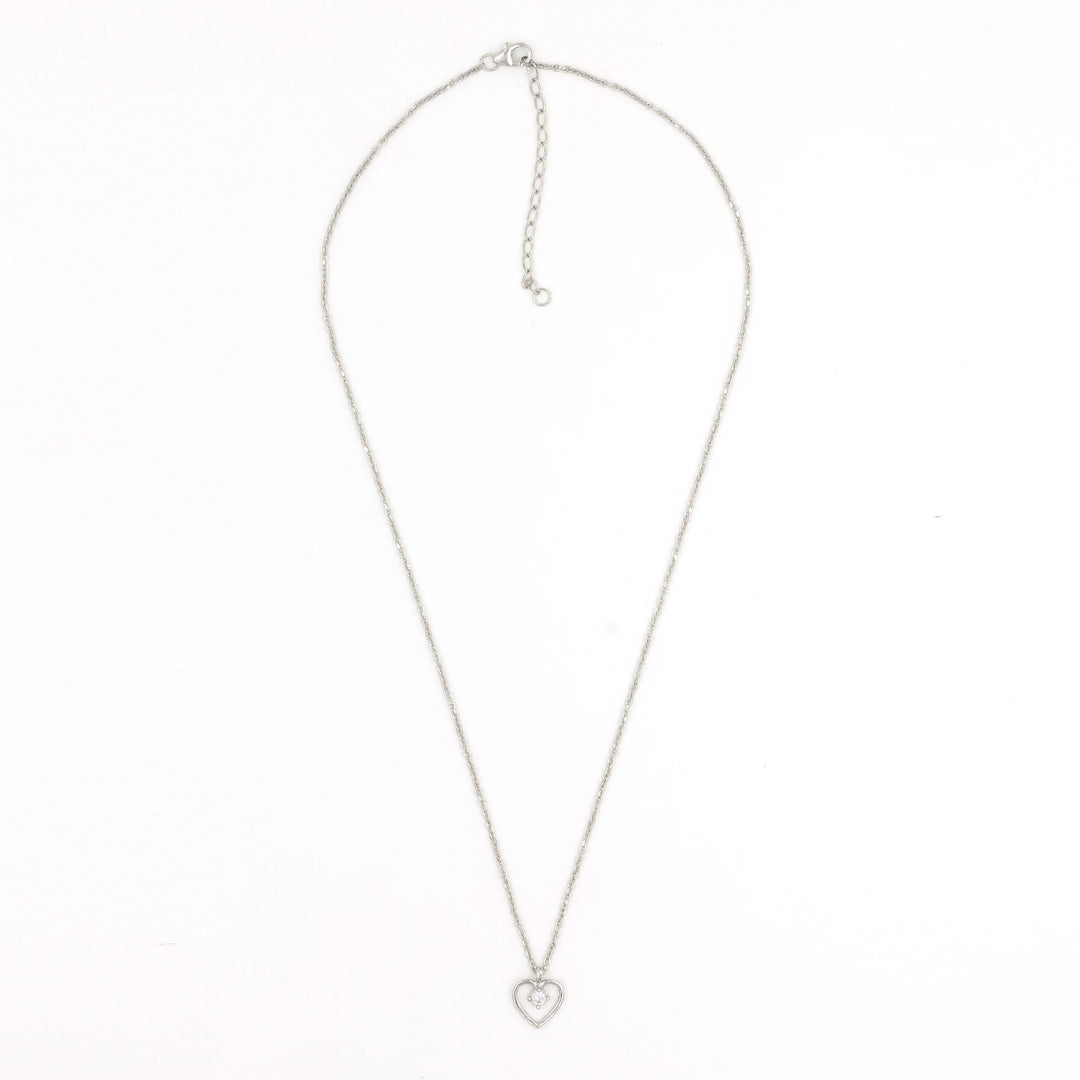 Silver Heart Pendant Necklace