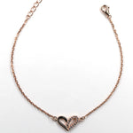 Load image into Gallery viewer, Elegant Heart Shape Women’s Bracelet – Rose Gold Plated | 925 Silver

