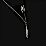 Load and play video in Gallery viewer, Silver Teardrop Pendant Necklace
